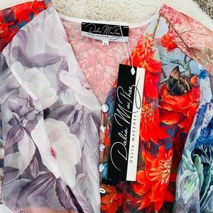 Dalia Macphee | Dresses | Nwt Dalia Macphee Mixed Print Maxi Dress Xl ...